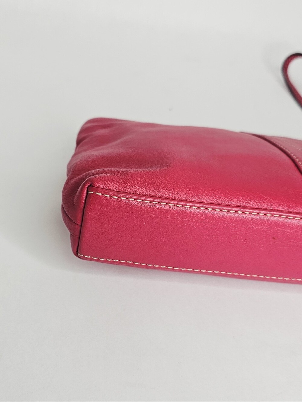 Coach Fuchsia Pink Leather Wristlet Clutch Wristlet - Picture 10 of 12
